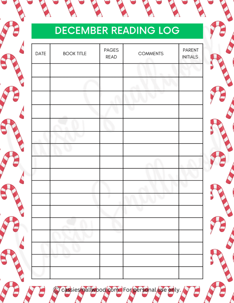 17 cute reading logs {free printable} - cassie smallwood
